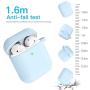 CTYBB for Airpod Case,Silicone Airpods Case Cover with Fur Ball Keychain Compatible with Apple Airpods 2/1 (Front LED Visible) Light Purple