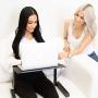 Adjustable Laptop Stand - Use It as a Foldable Standing Desk at The Office, Portable Computer Holder for Writing, Cozy Desk in Bed or on The Sofa - Laptop Table with Cooling Fans - Great as a Gift