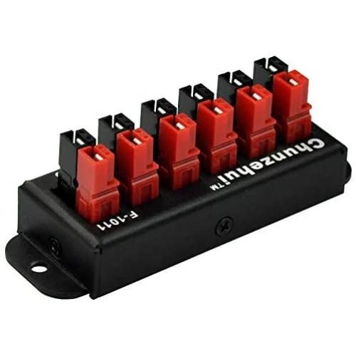 Chunzehui F-1011 6-Position 45A Power Pole Distribution Block Module, Connector Power Splitter Distributor Source Strip.