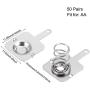 uxcell 50 Pairs AA Battery Positive Negative Conversion Spring Contact Nickeling Plate 11.28mmx11.5mm