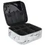 Chomeiu Marble Makeup Bag, Travel Makeup Case with Adjustable Dividers for Cosmetics Tools (Mar-white)