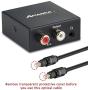 Audio Converter, AMANKA Digital to Analog Audio Decoder with Digital Optical Toslink and Coaxial Inputs to Analog RCA and AUX 3.5mm (Headphone) Outputs Fiber Cable Included