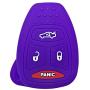 Coolbestda Silicone Key Fob Remote Cover Case Protector Keyless Jacket Holder for Chrysler 200 300 PT Cruiser Dodge Charger Magnum Durango Jeep Grand Cherokee Commander Liberty OHT692427AA