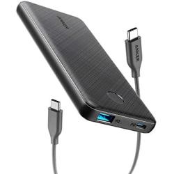 Anker USB-C Portable Charger, 18W PowerCore Slim 10000 PD, 10000mAh Power Delivery Power Bank for iPhone 12/Mini/X/XR/XS Max, S10, Pixel 3/3XL, iPad Pro 2018, and More (Charger Not Included)