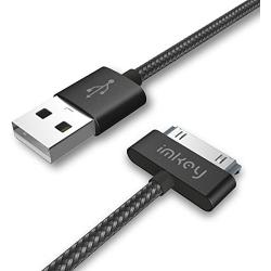IMKEY Apple Certified 6.5 Feet 30-Pin to USB Sync and Charging Cable for iPhone 4/ 4S, iPhone 3G/ 3GS, Ipad 1/2/ 3, iPod - (Black)