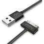 IMKEY Apple Certified 6.5 Feet 30-Pin to USB Sync and Charging Cable for iPhone 4/ 4S, iPhone 3G/ 3GS, Ipad 1/2/ 3, iPod - (Black)