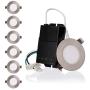 TORCHSTAR Premium 7W 3-Inch Ultra-Thin LED Recessed Light with J Box, 3000K Warm White, Dimmable Slim Panel Downlight, 400lm, ETL & Energy Star, 5 Years Warranty, Satin Nickel Finish, Pack of 6