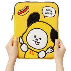 BT21 Bite Collection CHIMMY Character Tablet Sleeve Bag Case Cover, Compatible with 10 Inch iPad Air, iPad Pro, Galaxy Tab, Yellow