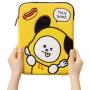 BT21 Bite Collection CHIMMY Character Tablet Sleeve Bag Case Cover, Compatible with 10 Inch iPad Air, iPad Pro, Galaxy Tab, Yellow