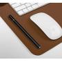 Leather Desk Pad Protector,Mouse Pad,Office Desk Mat,Non-Slip PU Leather Desk Blotter,Laptop Desk Pad,Waterproof Desk Writing Pad for Office and Home (Brown,23.6'' x 13.7'')
