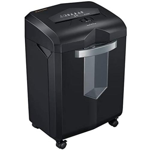 Bonsaii Paper Shredder, 18-Sheet Heavy Duty Cross-Cut CD Credit Card Shredder for Office with 6 Gallon Pull-Out Basket and 4 Casters, 60 Minutes Running Time, Black