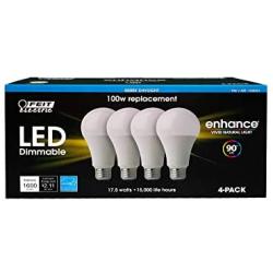 Feit Dimmable LED 5000K Daylight 4-Pack (100W Replacement) 17.5W