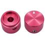 Taiss/ 2pcs Red Aluminum Rotary Electronic Control Potentiometer Knob For 6 mm Diameter Shaft, Volume Control Knobs, Audio knob, Guitar Knobs，Switch Knob, 20mm dia. x 15.5mm height