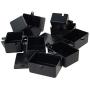 Fielect 9Pcs Dustproof Electronic Junction Box Plastic Enclosure Project Box with Ear For Electronic Projects ABS Black 2.01'' x 1.38'' x 0.91''