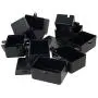 Fielect 9Pcs Dustproof Electronic Junction Box Plastic Enclosure Project Box with Ear For Electronic Projects ABS Black 2.01'' x 1.38'' x 0.91''