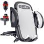 CarKit 2-in-1 Ultimate Hands Free Car Phone Holder Mount [with Bonus Car Charger] | Easy Clamp CD Phone Holder for Car & Clip Car Vent Phone Mount Fits for iPhone, Samsung, LG and Other Smartphones