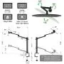 viozon Monitor and Laptop Mount, 3-in-1 Adjustable Triple Monitor Arm Desk Mounts, Dual Desk Arm Stand/Holder for 17 to 27 Inch LCD Computer Screens, Extra Tray Fits 12 to 17 inch Laptops (OL-10T-B)