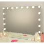 AMST Vanity Mirror with lights, Hollywood LED Makeup Mirror with Touch Screen Switch, 3 Color Changing Light & USB Port, Large Cosmetic Mirror, 18 Dimmable Bulbs, L31.5 X H23.62 Inch