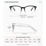 Gaoye 3-Pack Reading Glasses Blue Light Blocking Computer Readers Anti UV Ray Fashion Square Nerd Eyeglasses Frames Women Men