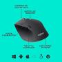 Logitech M720 Wireless Triathlon Mouse with Bluetooth for PC with Hyper-Fast Scrolling and USB Unifying Receiver for Computer and Laptop - Black
