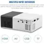 Vbestlife Mini Projector,Portable 1080P 600lm 4 : 3 LED Projector Home Cinema Theater Movie Support Laptop PC Smartphone HDMI Input,Great Gift Pocket Projector for Party Camping (Black&White)