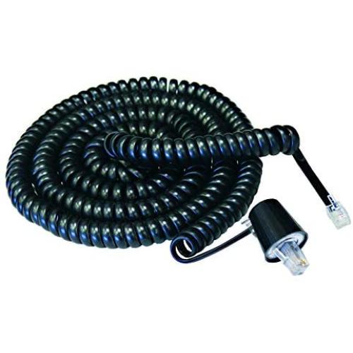 Softalk 03201 Phone Coil Cord with Twisstop 25-Feet Black Landline Telephone Accessory