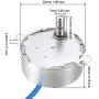 uxcell Synchronous Synchron Motor Electric Synchron Motor Turntable Motor Cup Turner Motor AC 100-127V 20-24RPM 50-60Hz CCW 4W