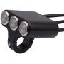 Three-Position Aluminum Alloy Faucet Motorcycle Handlebar Switch with Self-Locking Self-Reset Button Horn / Flameout / Start / Ignition Switch with Indicator Light Electric Car ATV Switch