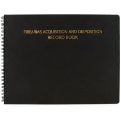 BookFactory Gun Log Book/Firearms Acquisition & Disposition Record Book - 100 Pages, Black-TransLux Cover - Wire-O, 11'' x 8 1/2'' (LOG-100-GUN-W01-T35)