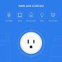 Smart Plug Works with Alexa, Google Assistant, SmartThings, TECKIN Mini WiFi Outlet with Timer Function, No Hub Required, Remote Control &Voice Control, White,FCC ETL Certified