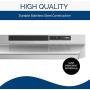 Broan-NuTone F403004 Insert with Light, Exhaust Fan for Under Cabinet Two-Speed Four-Way Convertible Range Hood, 30-Inch, Stainless Steel