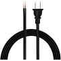 GE, Black, Replacement Lamp Cord, 8 Ft Long, Polarized 2 Prong Plug, DIY, 54435