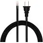 GE, Black, Replacement Lamp Cord, 8 Ft Long, Polarized 2 Prong Plug, DIY, 54435