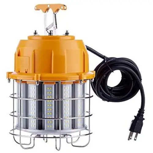 LED Temporary High Bay Light, LGL Lighting 60W LED Temporary Work Light 5000K Daylight 7,200 Lumens 250W HID/HPS/MH Replacement, 6000V Surge Protection