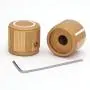 Taiss/ 2pcs Golden color Aluminum Rotary Electronic Control Potentiometer Knob For 6 mm Diameter Shaft, Volume Control Knob, Audio knob, Guitar Knob，Switch Knob, 19mm dia. x 17mm height Knob-1