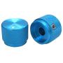 Taiss / 2pcs Blue Aluminum Rotary Electronic Control Potentiometer Knob For 6 mm Diameter Shaft, Volume Control Knobs, Audio knob, Guitar Knobs，Switch Knob, 20mm dia. x 15.5mm height