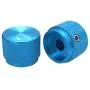 Taiss / 2pcs Blue Aluminum Rotary Electronic Control Potentiometer Knob For 6 mm Diameter Shaft, Volume Control Knobs, Audio knob, Guitar Knobs，Switch Knob, 20mm dia. x 15.5mm height