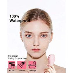 Sonic Facial Cleansing Brush, Waterproof Electric Face Cleansing Brush Device for Deep Cleaning|Gentle Exfoliating|Massaging,Rechargeable Silicone Skin Wash Machine with Magnet Charger