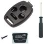 Olivine Auto Key Fob Shell Case Fits for Honda 2008-2012 Accord 2006-2013 Civic EX 2009-2015 Pilot 2005-2006 CR-V Keyless Entry Remote Replacement Key Fob Shell with Screwdriver (1PCS)