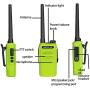 Retevis RT47 IP67 Waterproof Walkie Talkies for Adults Long Range, Rechargeable Two Way Radios Portable,VOX Handfree 2 Way Radios for Outdoor Hunting Fishing (Green,4 Pack)
