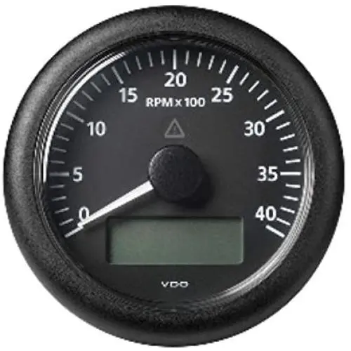 VDO Marine 3-3/8'' (85MM) ViewLine Tach w/Multifunction Display - 0 to 4000 RPM - Black Dial Bezel