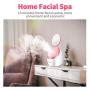 Nano Mist Face Steamer - Warm Mist Spa Facial Steamer Sprayer with LED Makeup Mirror (pink1)