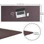 Cacoy 51.2''x23.6'' Desk Pad, Dual-Side Use Mouse Mat, Waterproof PU Leather Desk Blotter Protector Mouse Pad, Multifunctional Desk Writing Mat for Office,Game, Laptop, Home (Brown)