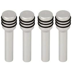 Possbay 4pcs Car Door Lock Knobs Aluminum Alloy Interior Door Lock Knob Pull Pins for Car SUV Truck Automobile Silver