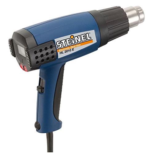 Steinel HL 2010 E Heat Gun, 1500 W power tool, ergonomically designed Heat Gun with LCD Display, 3 Stage Switch airflow and continuously variable temperature up to 1150°F, microprocessor controlled Heat Gun, 34850