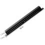 Lancher 2-Pack 19 Inch 1U Cable Management Horizontal Cable Rack Mount Manager with mounting Screws for Service Rack Cabinet 24 Slot Finger Duct with Cover