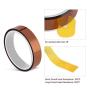 Soply 2 Rolls 10mm x 100ft High Temperature Heat Resistant Tape Sublimation Dye Mug Electronic Polyimide Tape