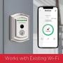 Kwikset Halo Touch Traditional Arched Wi-Fi Fingerprint Smart Lock No Hub Required featuring SmartKey Security in Satin Nickel (99590-001)