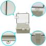 Zulkit Junction Box ABS Plastic Dustproof Waterproof IP65 Electrical Boxes Hinged Shell Outdoor Universal Project Enclosure Grey Clear Transparent Cover With Lock 8.7 x 6.7 x 4.3 inch (220x170x110 mm)