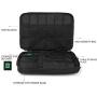 Electronics Organizer, Jelly Comb Electronic Accessories Cable Organizer Bag Waterproof Travel Cable Storage Bag for Charging Cables, Power Bank, iPad （Up to 11in and More-Large (All Black)